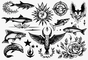 reh und forelle tattoo idea