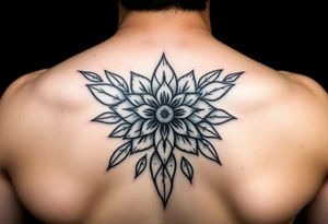 anishinaabe kwe with traditional ojibway flower design tattoo idea