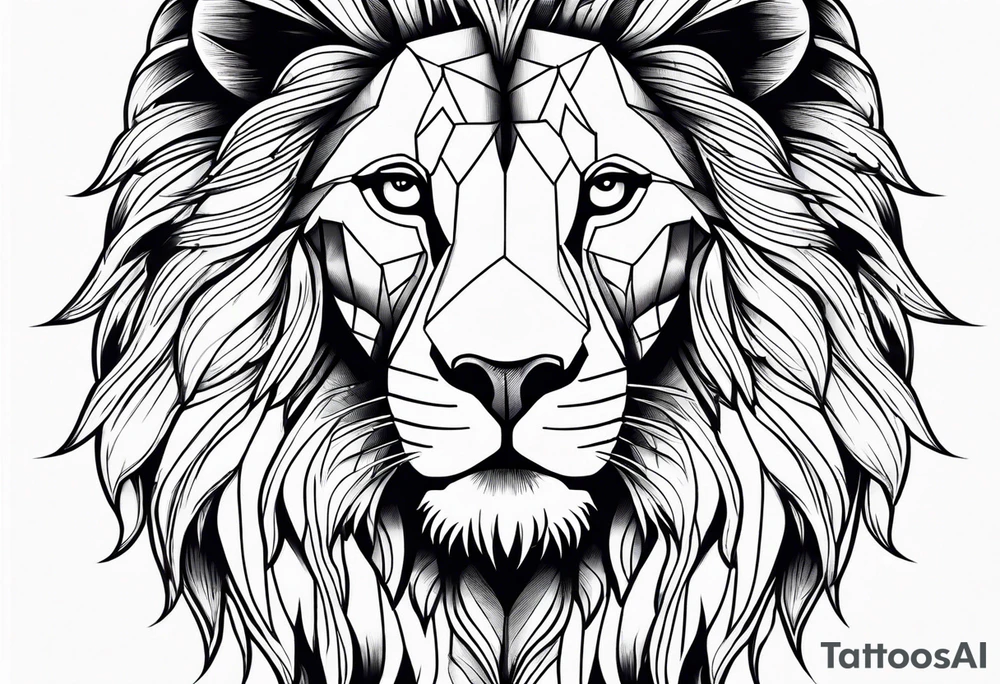 A lion in the sky tattoo idea