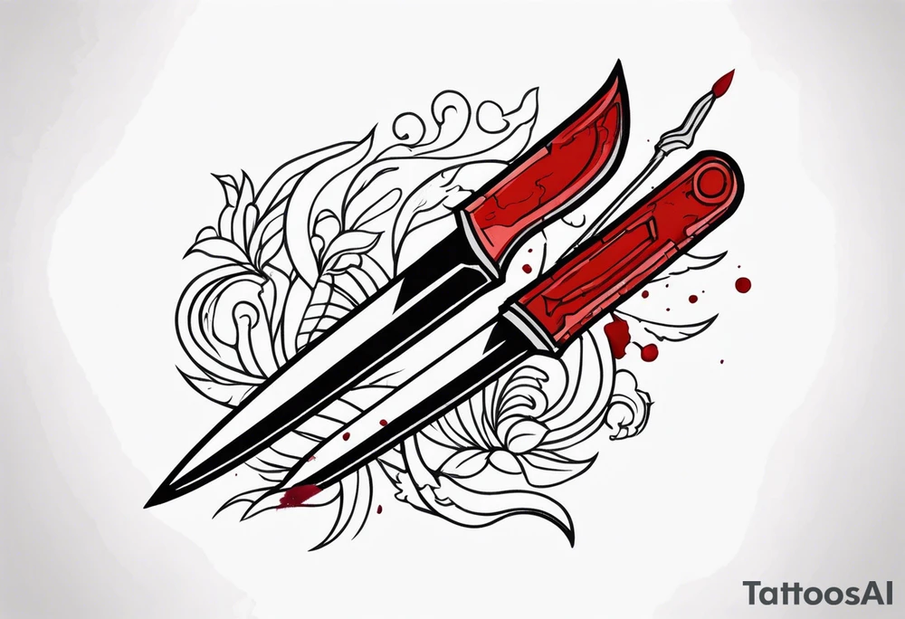 Bloody scalpel tattoo idea