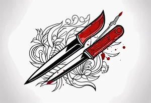 Bloody scalpel tattoo idea