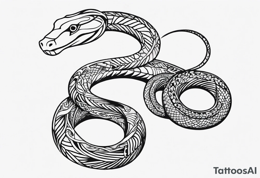 snake bones tattoo idea