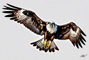 osprey
fishing
diving
plunging tattoo idea