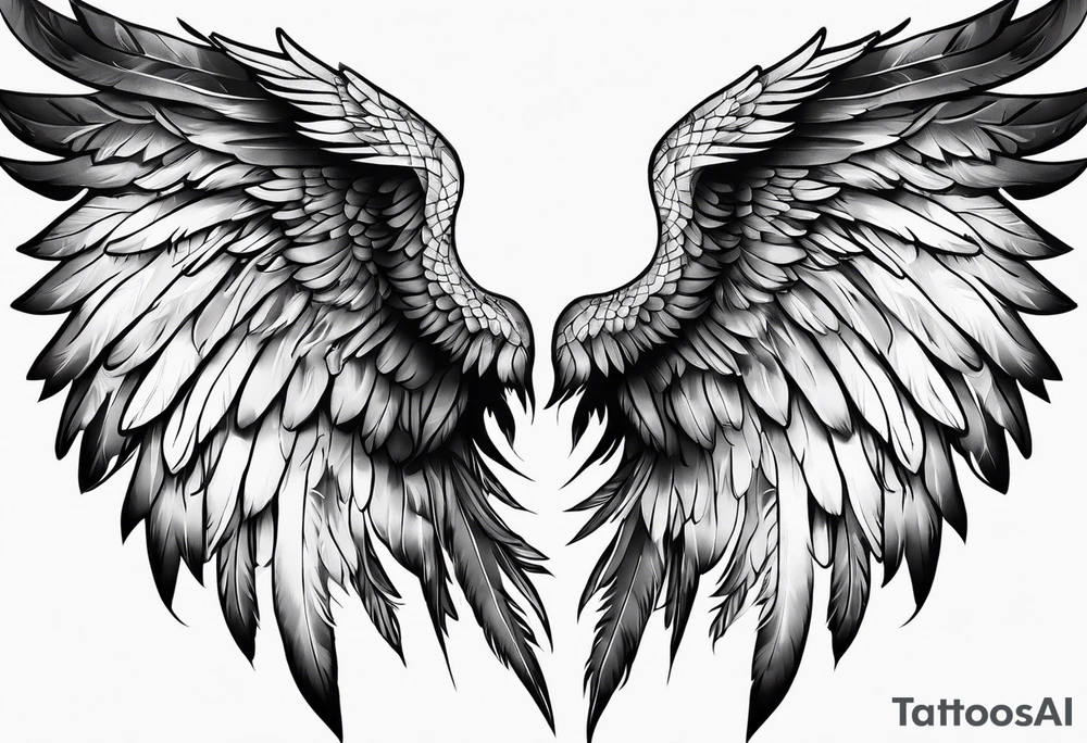 Angel wings tattoo idea