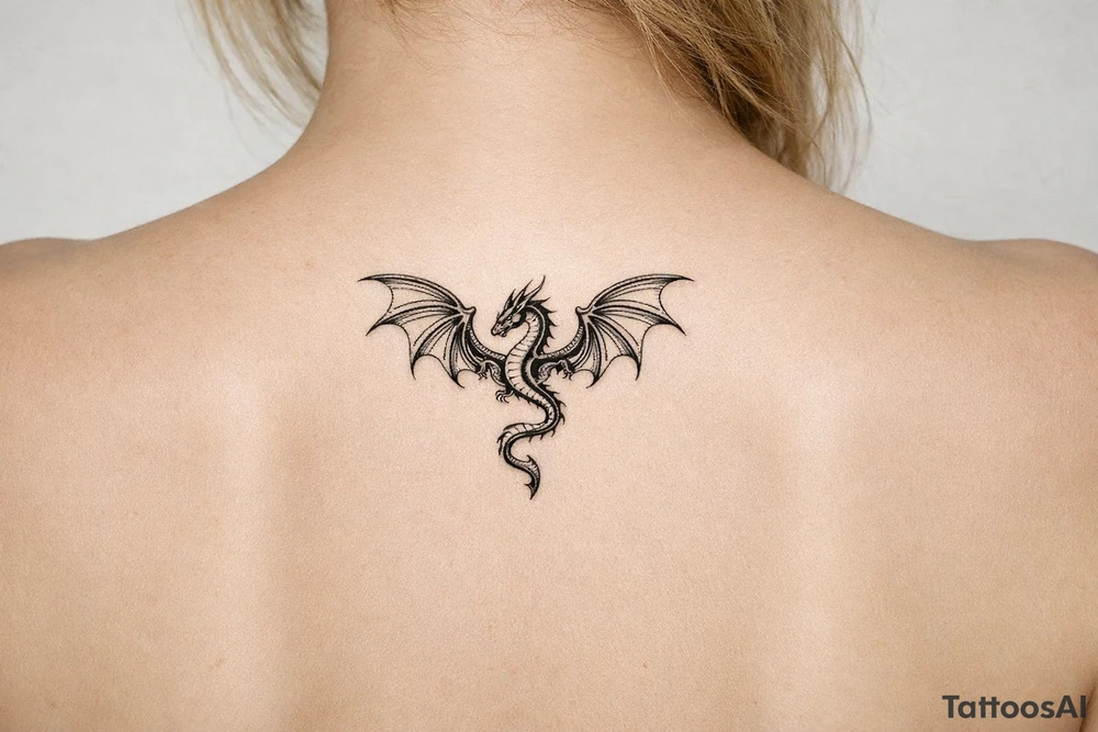 Fourth wing dragon tattoo tattoo idea