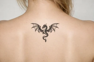 Fourth wing dragon tattoo tattoo idea