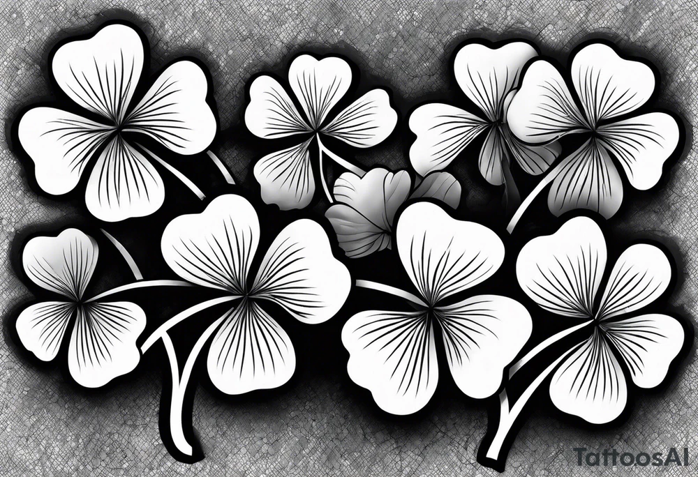 one small single three leaf clover tattoo idea