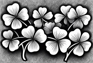 one small single three leaf clover tattoo idea