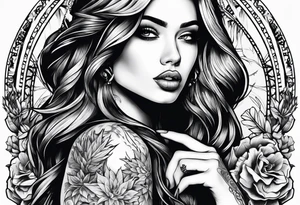 girl with tattoos smoking weed,full body tattoo idea