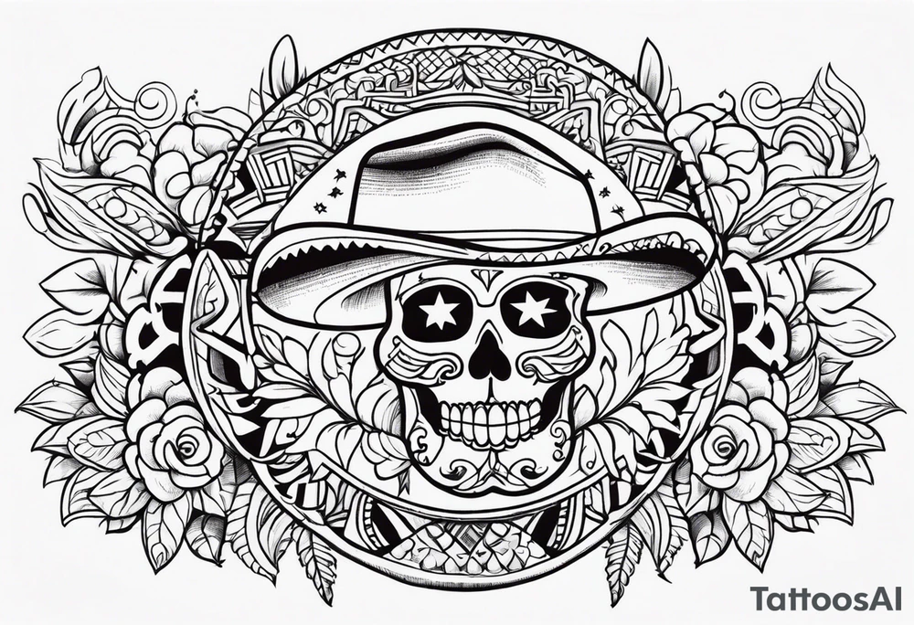 Mexico heritage in a sleeve format tattoo idea