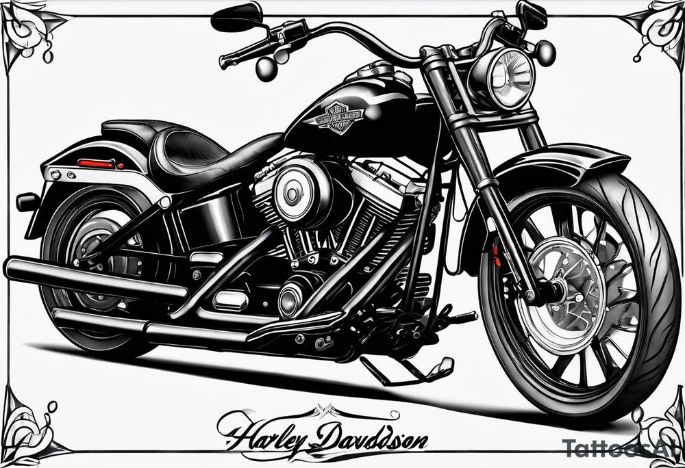 harley davidson tattoo idea