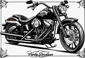 harley davidson tattoo idea