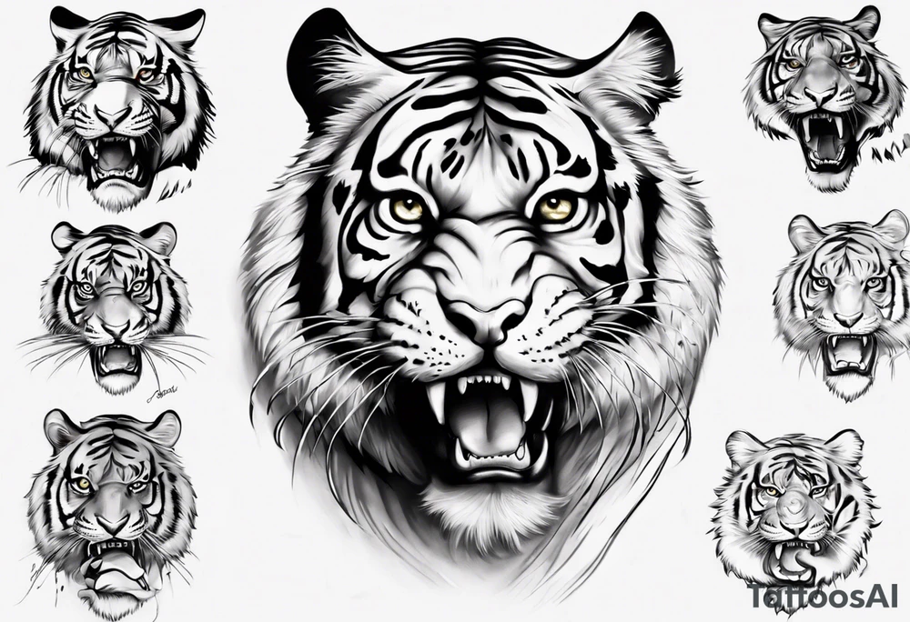 i want my last name ‘DEZIUS’ with a tiger 
i would like my last name to be the main image tattoo idea