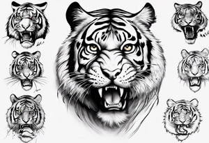 i want my last name ‘DEZIUS’ with a tiger 
i would like my last name to be the main image tattoo idea