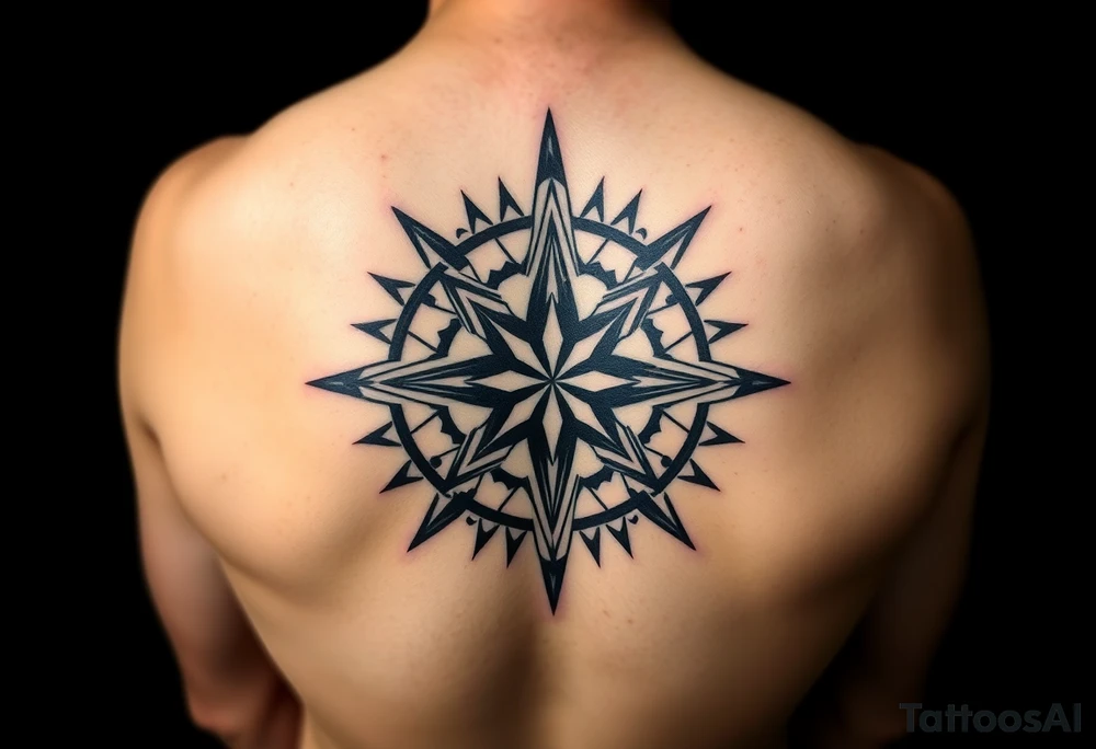 Compass rose tattoo idea