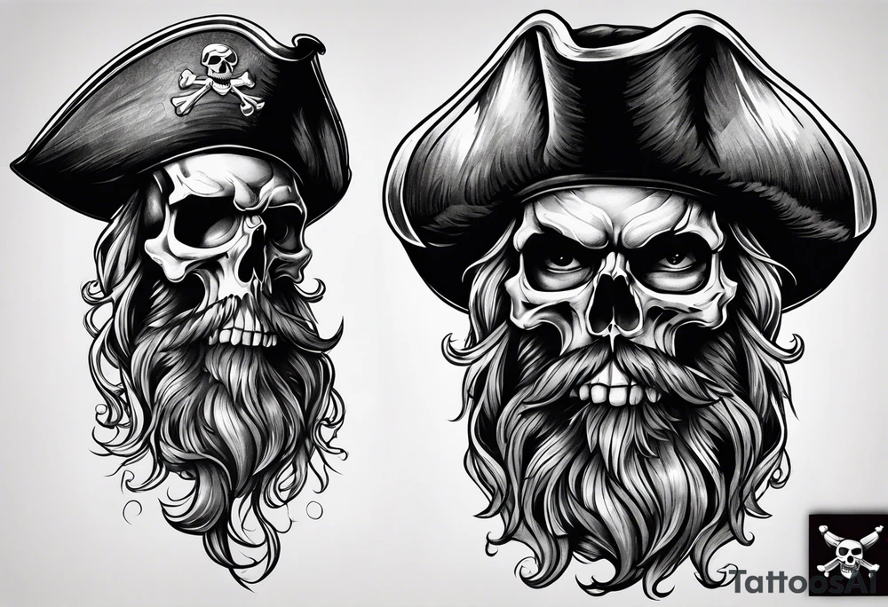Pirate skull tattoo idea