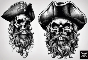 Pirate skull tattoo idea