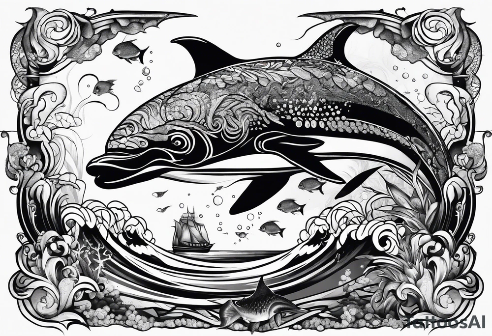 Sea creatures tattoo idea