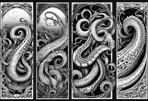 Tentacles starting at wrist and going up forearm tattoo idea