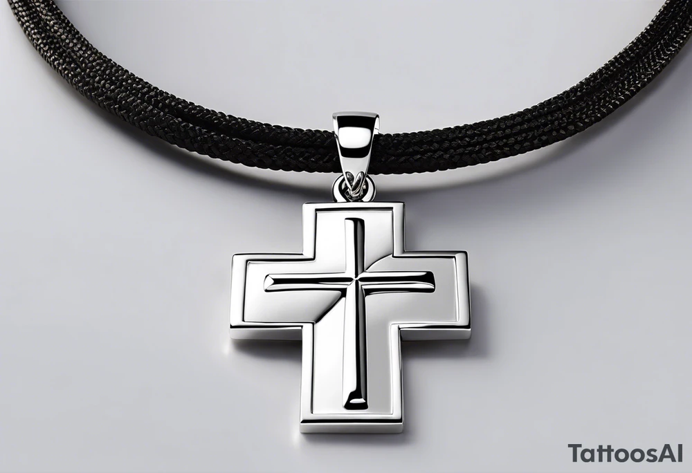 The central focus is a sleek, minimalist cross, symbolizing faith or personal beliefs. Wrapped around the cross is a delicate ribbon, elegantly inscribed with the words “Stay true to who you are.” The ribbon serves as a reminder of self-identity and staying authentic to oneself. Behind the cross, a vibrant gradient of warm colors resembling a sunset creates a striking backdrop, infusing the tattoo with a sense of tranquility and hope. tattoo idea