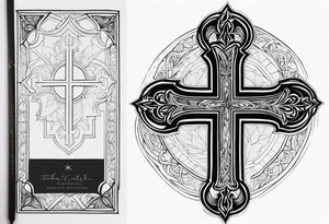 Cross with bible verse tattoo idea