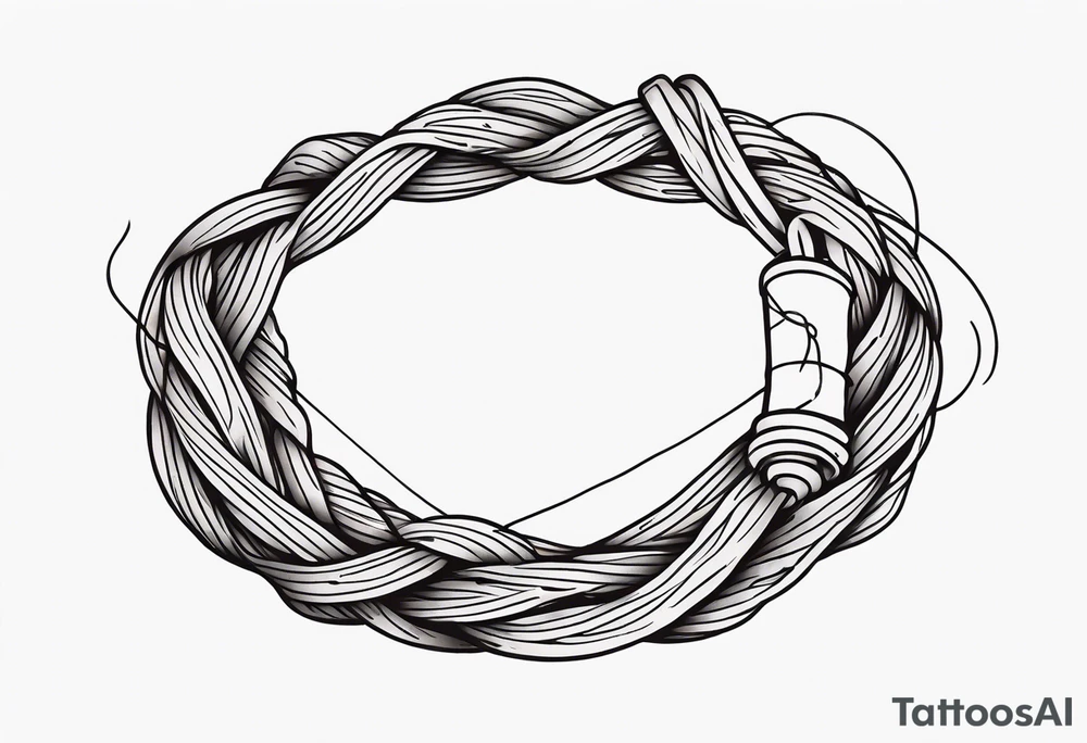 Broken rope tattoo idea
