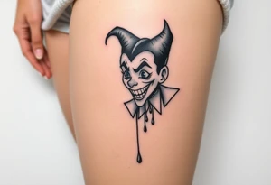 Candy new age joker dripping tattoo idea