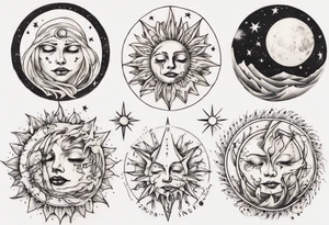 Sonne Mond finline tattoo idea