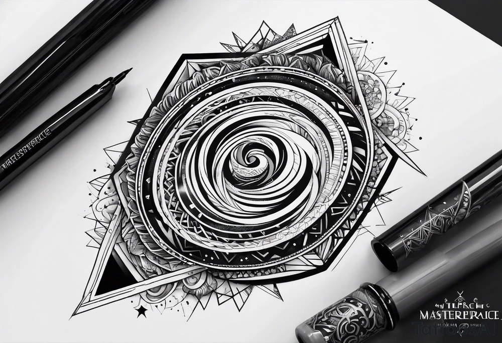 triangle and spiral tattoo idea