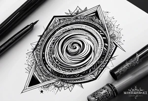 triangle and spiral tattoo idea