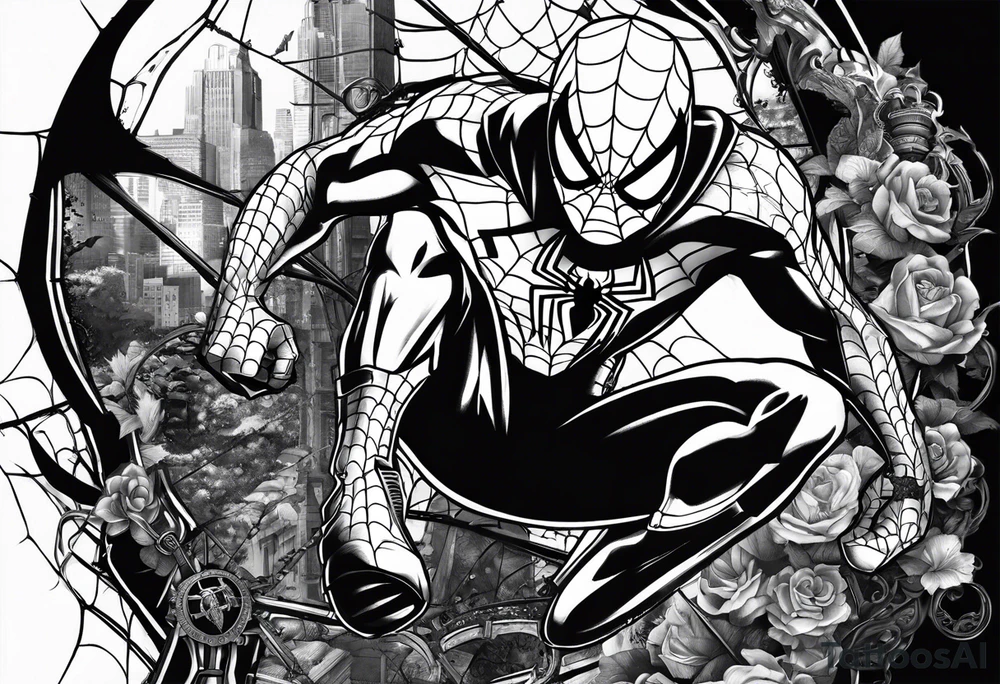 Spiderman in medic war battlefield gear full body tattoo idea Spiderman in medic war battlefield gear full body tattoo idea
