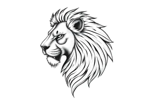 powerful lion tattoo idea