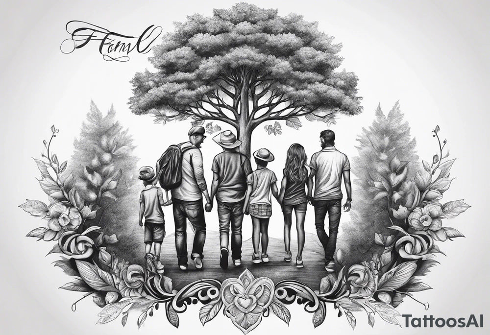 Italian familia with a tree tattoo idea