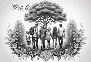 Italian familia with a tree tattoo idea