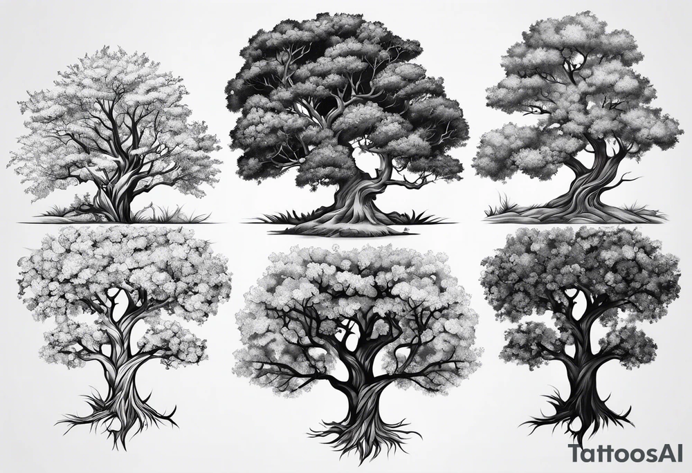 Tree shoulder tattoo idea