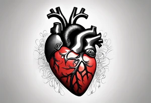 photograph of a human heart as you would see in a human body tattoo idea