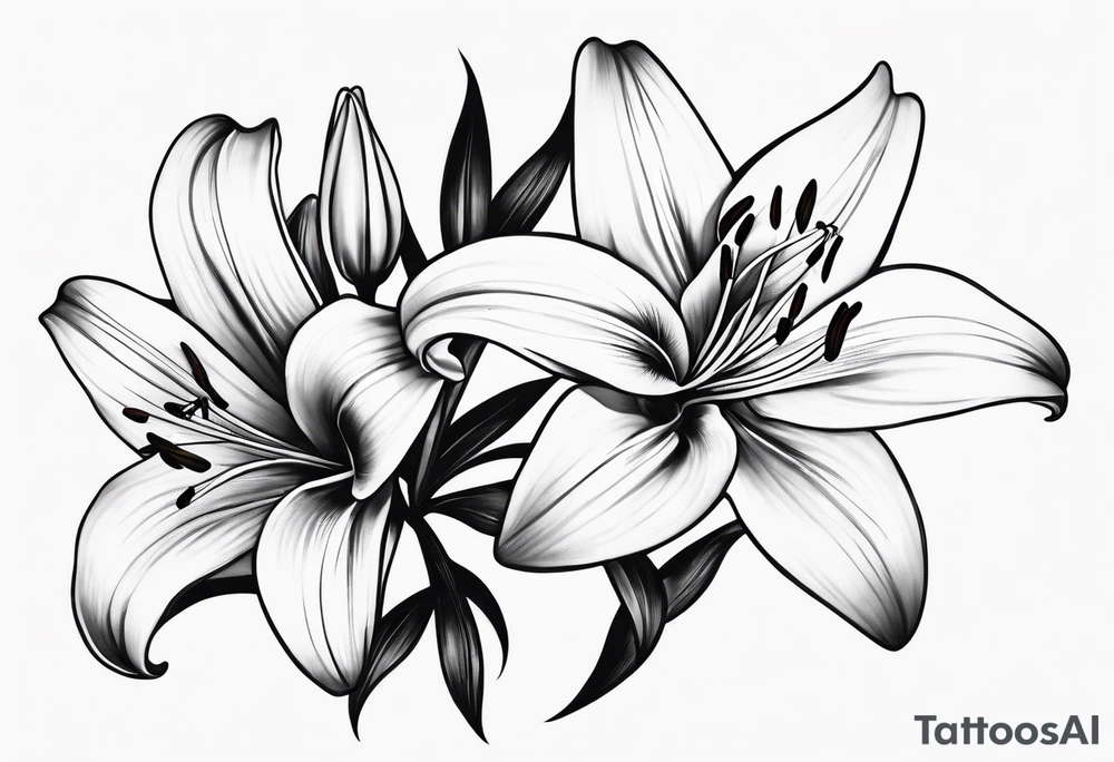 Small lily tattoo idea