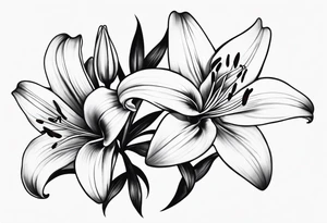 Small lily tattoo idea