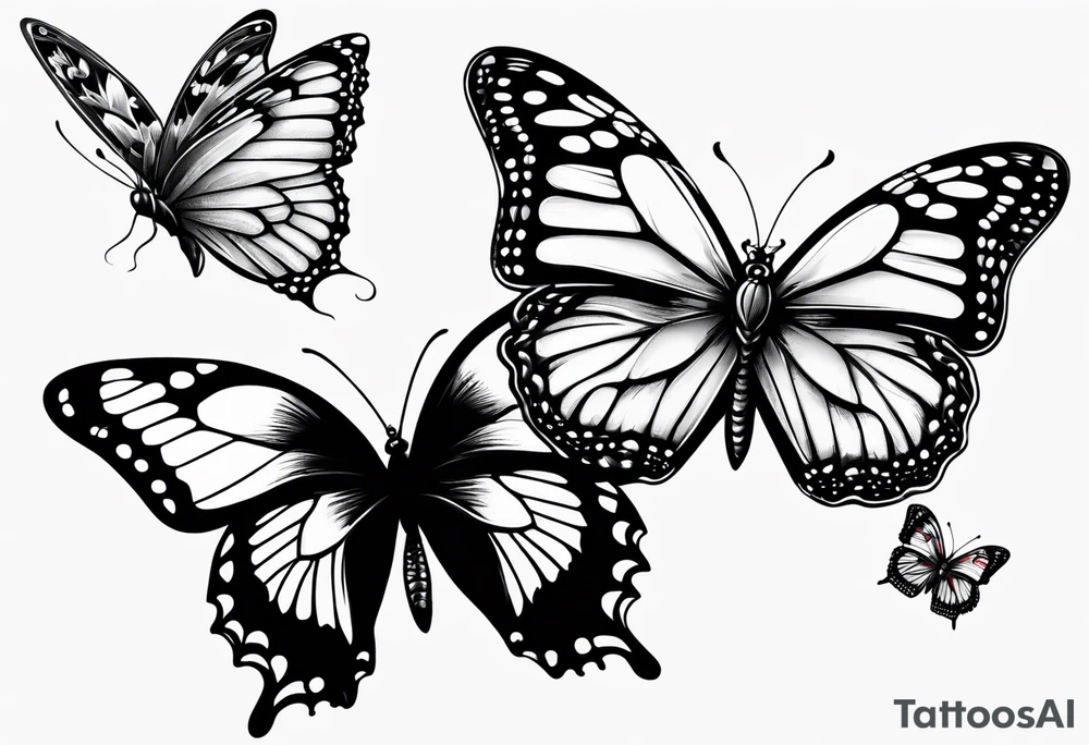 Butterflies tattoo idea