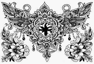 create a tattoo using hungarian embroidery pattern tattoo idea