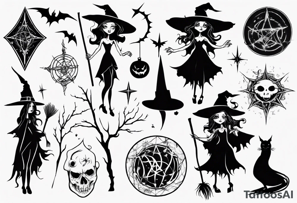 witch tattoo idea