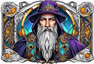 wizard chest piece tattoo idea
