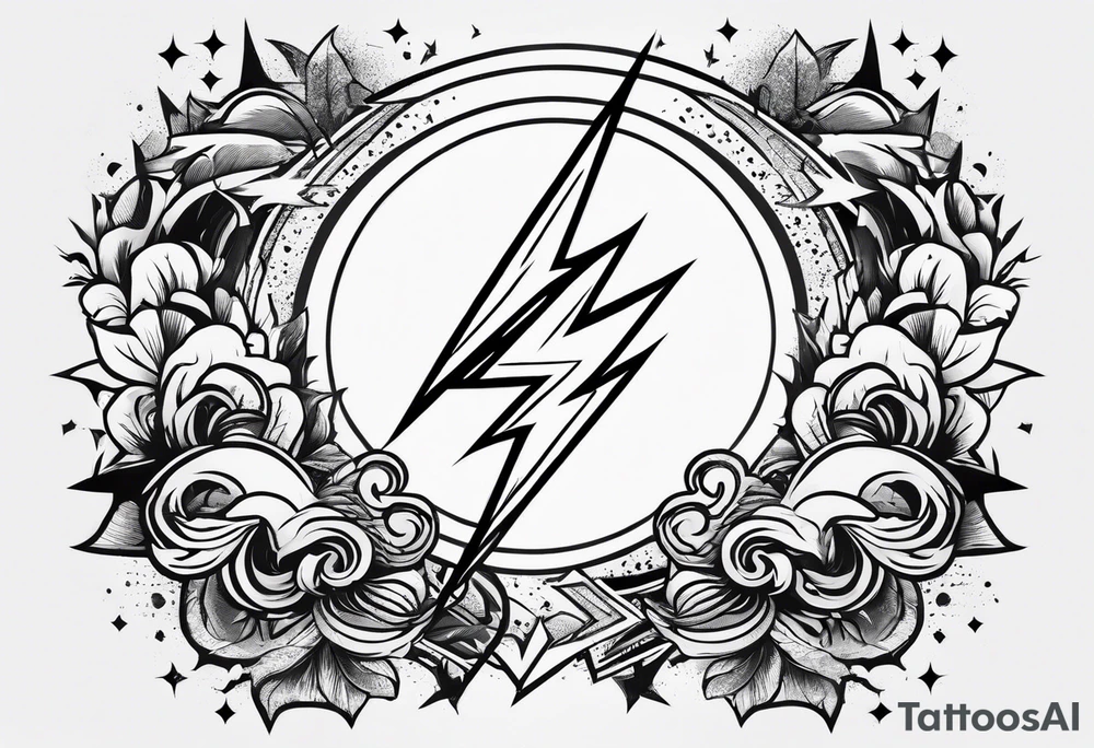 multiple lightning bolts tattoo idea