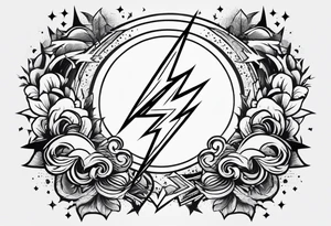 multiple lightning bolts tattoo idea