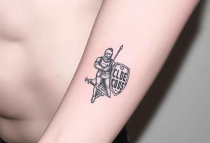 Imaginez le Colisé  de rome et un guerrier tattoo idea