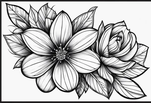 violet flower tattoo idea