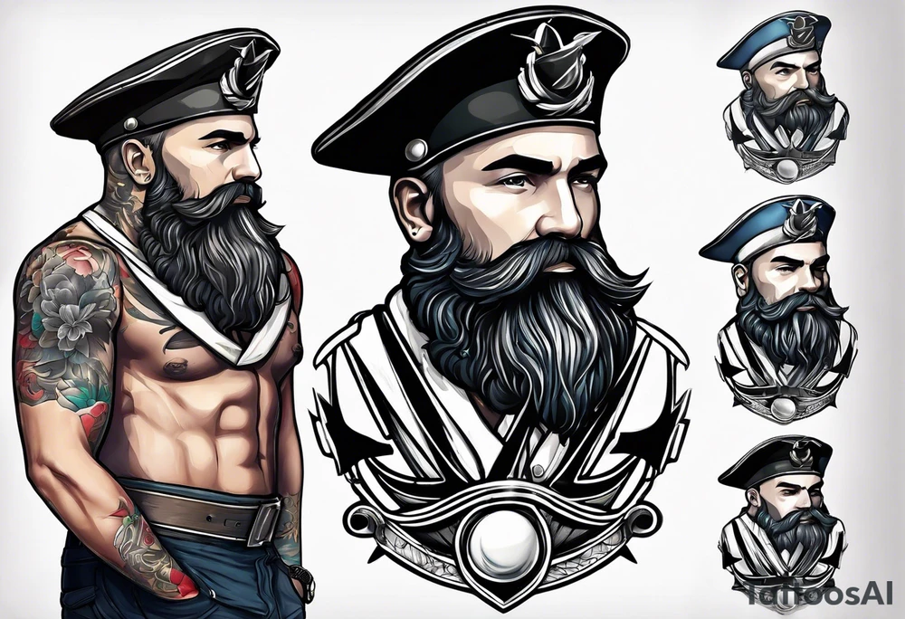 Dick with boobs as balls tattoo idea