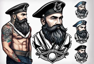 Dick with boobs as balls tattoo idea
