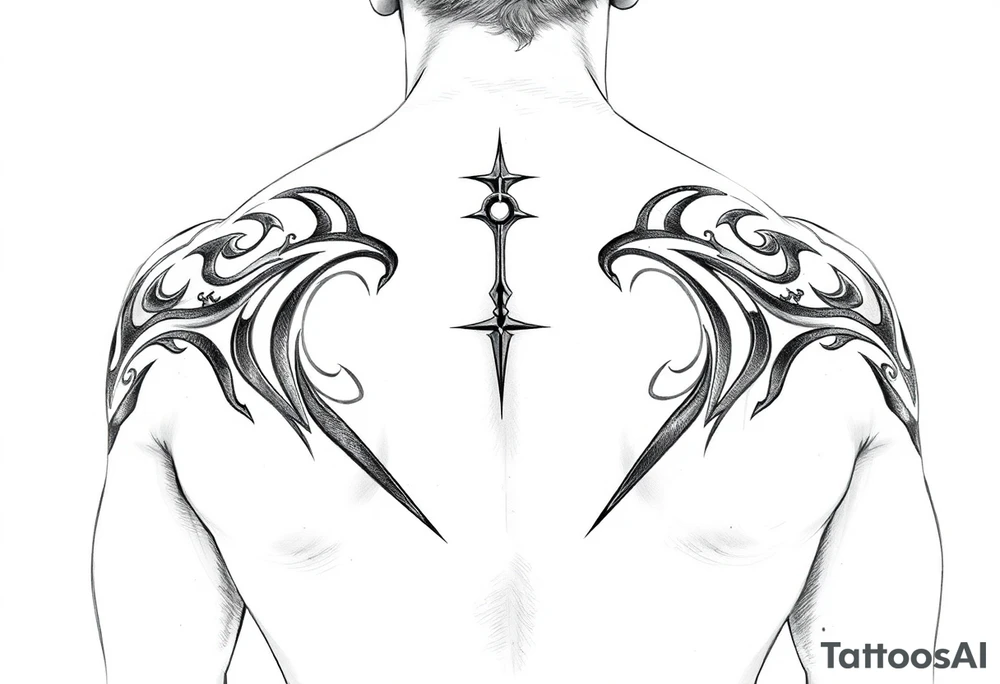 Tribal half-sleeve tattoo idea