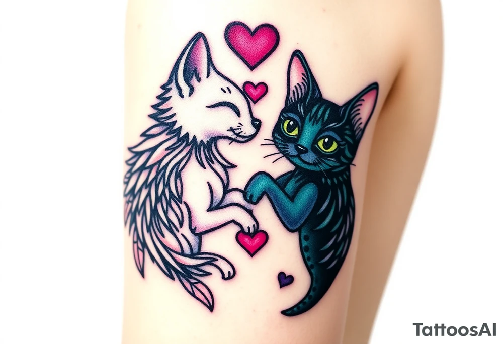 Pet friendship tattoo idea